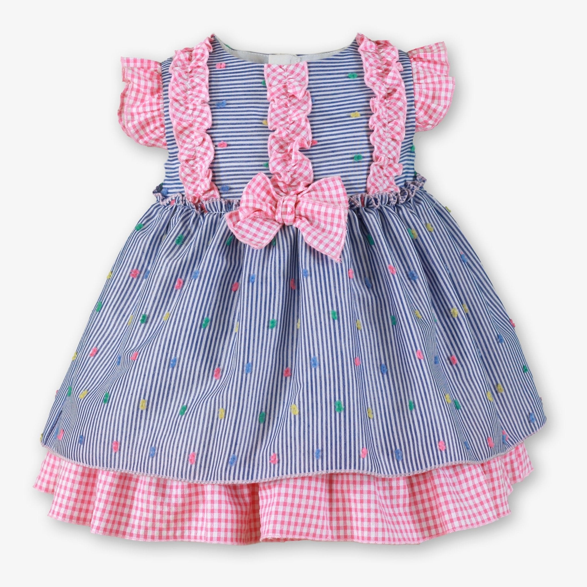 Miranda SS26 PRE - ORDER - Baby Girls Blue & Pink Dress