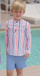 Miranda SS26 PRE - ORDER - Boys Multi Coloured Shirt and Shorts Set