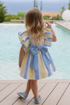 Miranda SS26 PRE - ORDER - Girls Blue & Lemon Stripe Dress