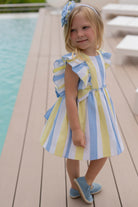 Miranda SS26 PRE - ORDER - Girls Blue & Lemon Stripe Dress