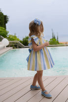 Miranda SS26 PRE - ORDER - Girls Blue & Lemon Stripe Dress