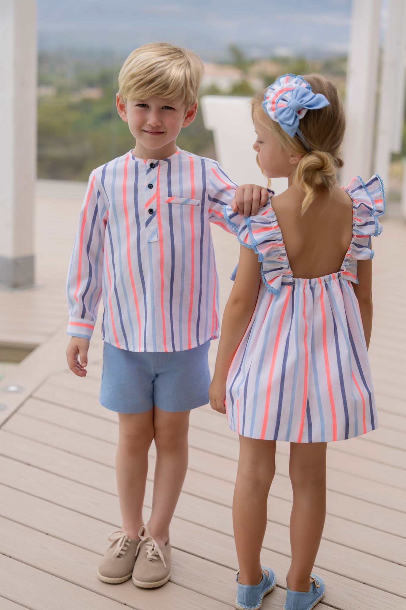 Miranda SS26 PRE - ORDER - Girls Multicolour Stripe Dress