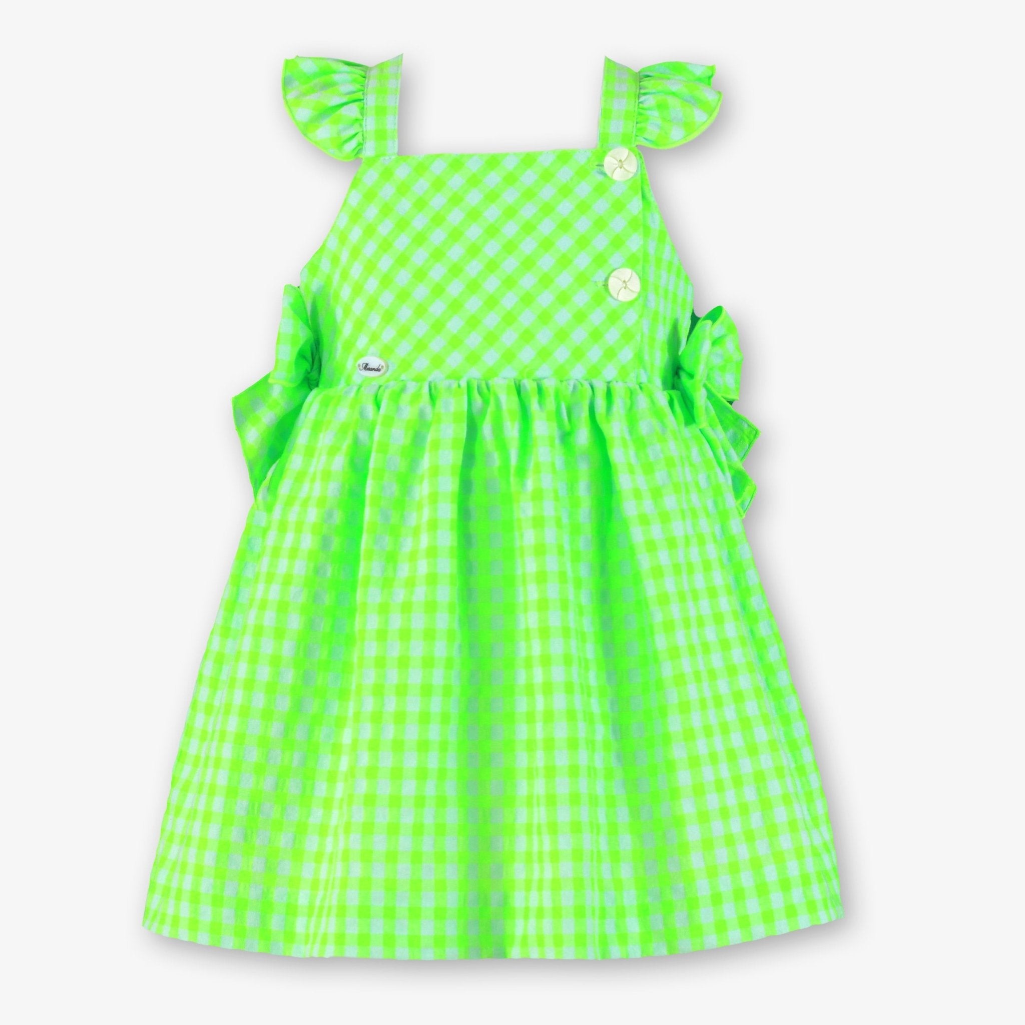 Miranda SS26 PRE - ORDER - Girls Neon Green Summer Dress
