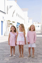 Miranda SS26 PRE - ORDER - Girls White & Baby Pink Skirt and Top Set