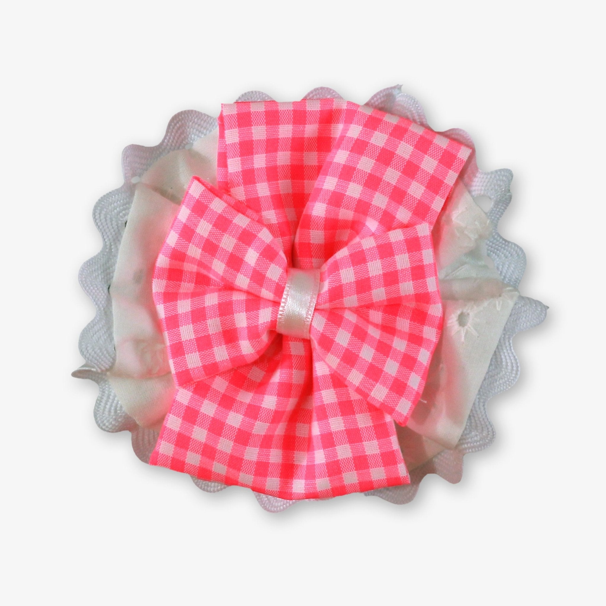 Miranda SS26 PRE - ORDER - Girls White & Neon Pink Headpiece