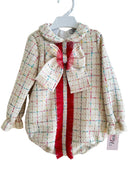 Naxos AW25 - Baby Girls Multicolour Chanel Red Twill Tulle Romper