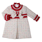 Naxos AW25 PRE - ORDER - Girls Burgundy Twill Tulle Design Dress 7636