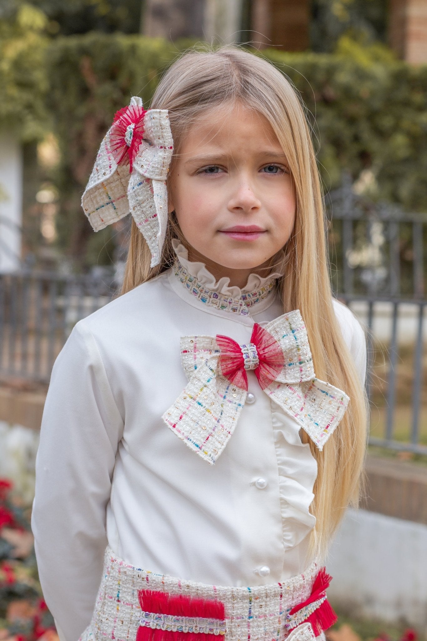 Naxos Girls Burgundy Twll Skirt Set AW25