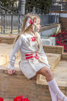 Naxos Girls Burgundy Twll Skirt Set AW25