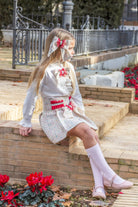 Naxos Burgundy Twll Skirt Set AW25