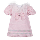 Naxos AW25 Girls Pink Dress with Tulle Neckline