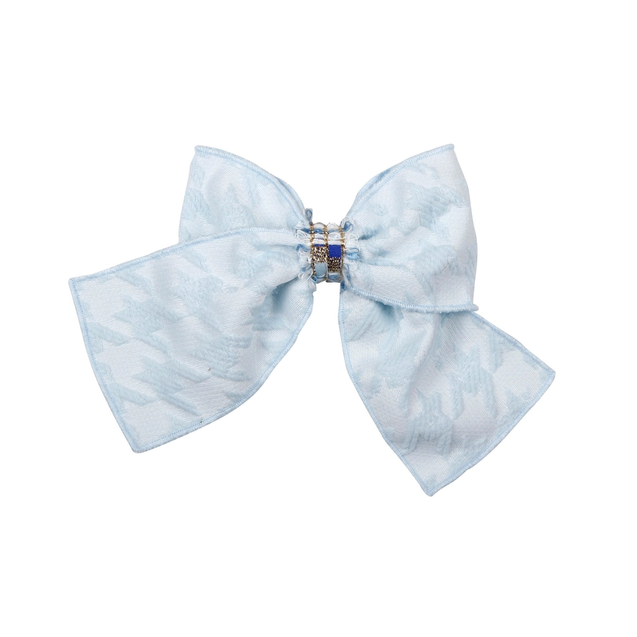 Naxos AW26 baby blue dogtooth hairbow for new season Naxos children's wear. 
