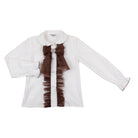 Naxos Girls Cream & Chocolate Skirt, Blouse & Jacket Set | AW26