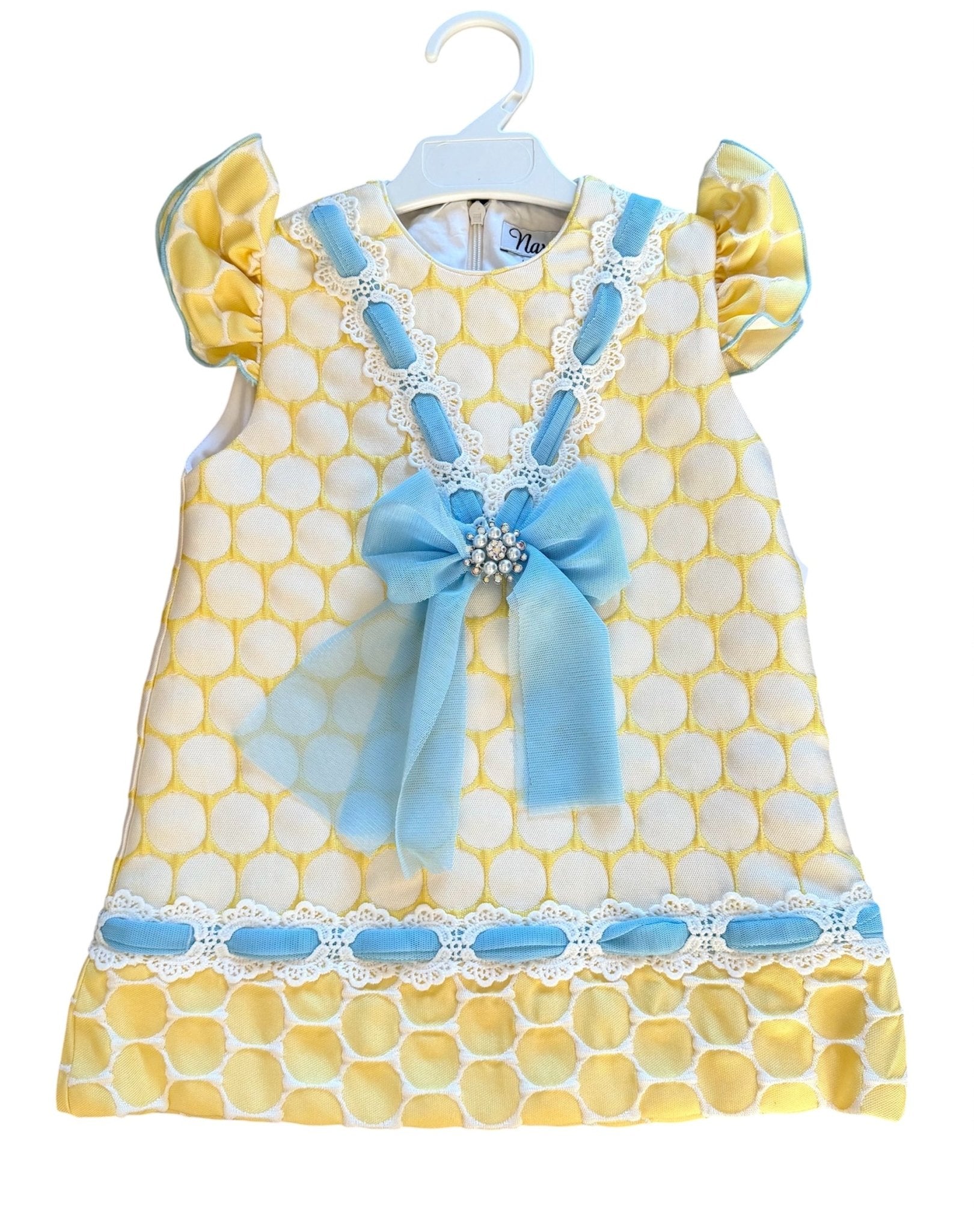 Naxos Girls Yellow & Blue Dress - SS26