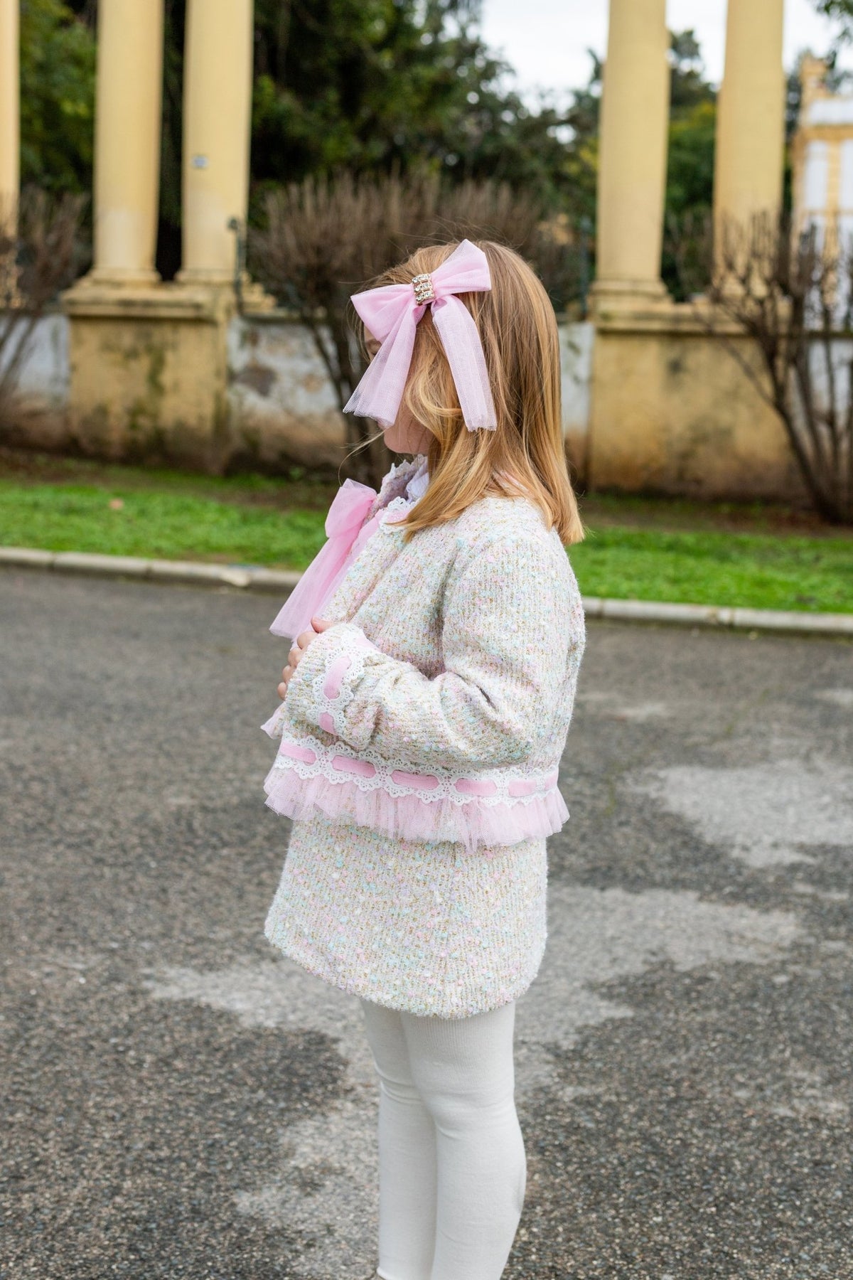 Naxos Pink Tulle Bow Headpiece | AW26 PRE-ORDER