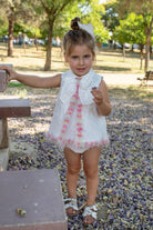 Naxos SS26 - Baby Girls White Jacquard & Multicolour Dress & Knickers