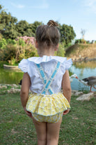 Naxos SS26 - Baby Girls Yellow & Blue Print Jam Pants and Blouse Set