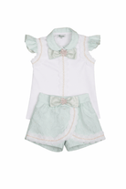 Naxos SS26 - Girls Mint Skirt and Blouse Set