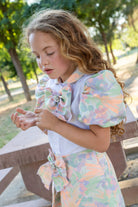 Naxos SS26 - Girls Multicoloured Floral Skirt & Blouse Set