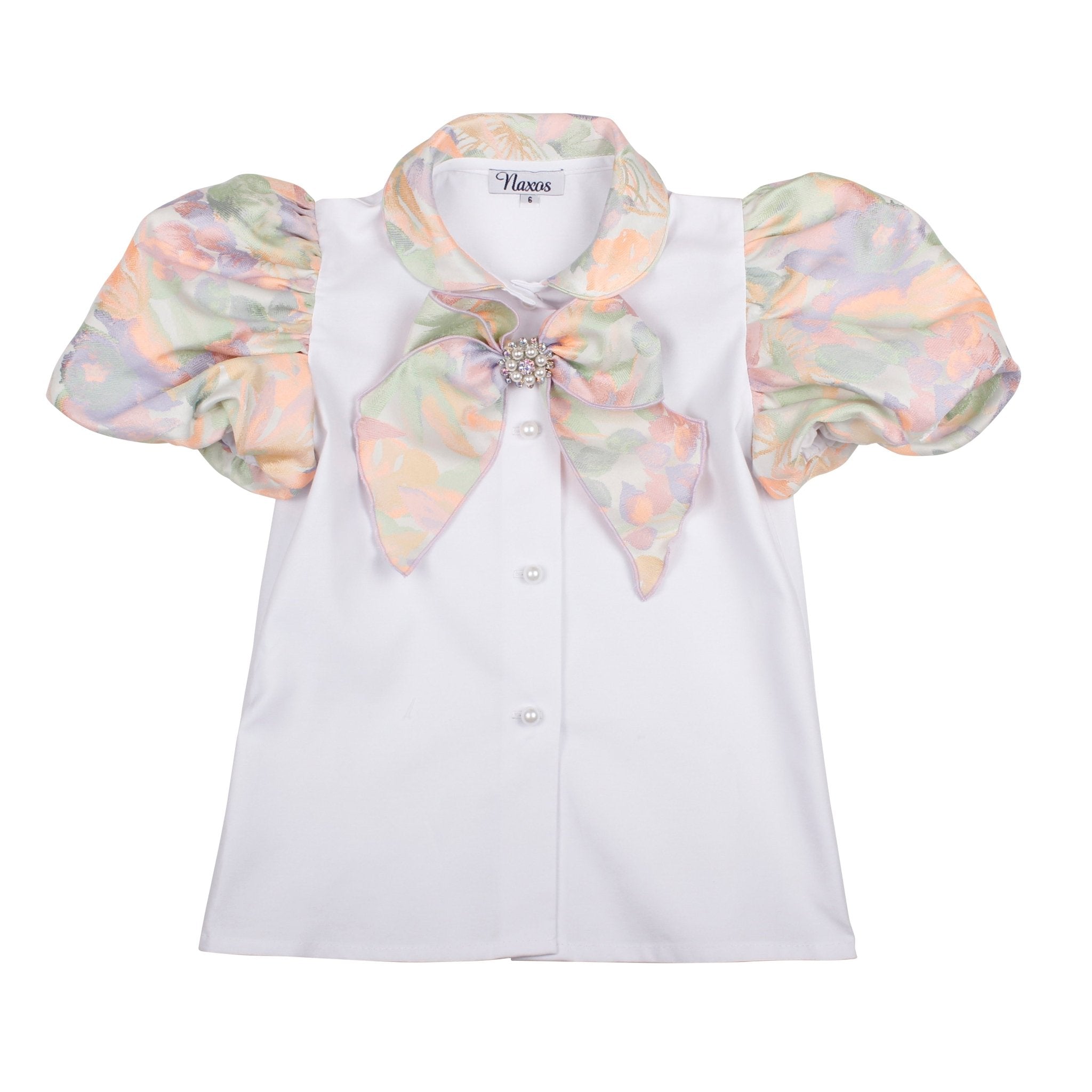 Naxos SS26 - Girls Multicoloured Floral Skirt & Blouse Set