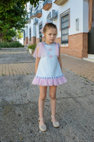 Naxos SS26 - Girls Pastel Tweed & Pink Tulle Dress