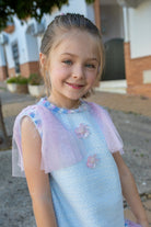 Naxos SS26 - Girls Pastel Tweed & Pink Tulle Dress