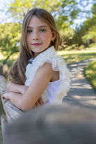 Naxos SS26 - Girls White and Gold Embroidered Skirt and Blouse Set