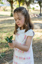 Naxos SS26 - Girls White Jacquard and Multicolour Dress