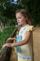 Naxos SS26 - Girls Yellow & Blue Dress