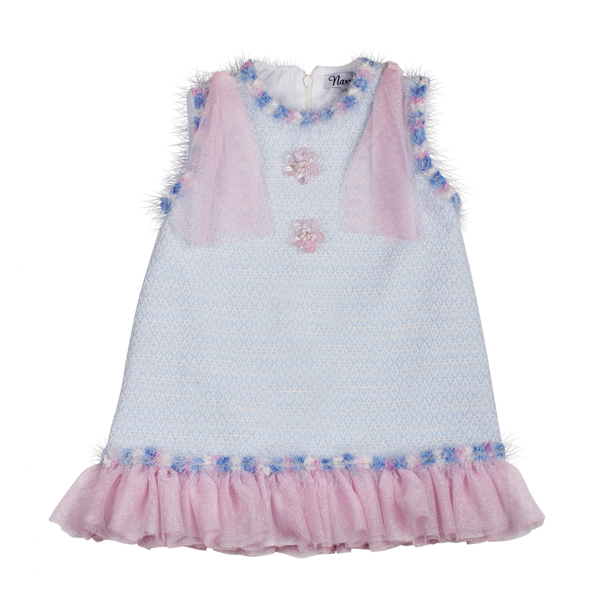 Naxos SS26 - Pink Tulle Pastel Tweed Collection Headpiece