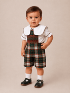 Pomme Cannelle Boys Red & Green Tartan Christmas Outfit | AW26 PRE-ORDER
