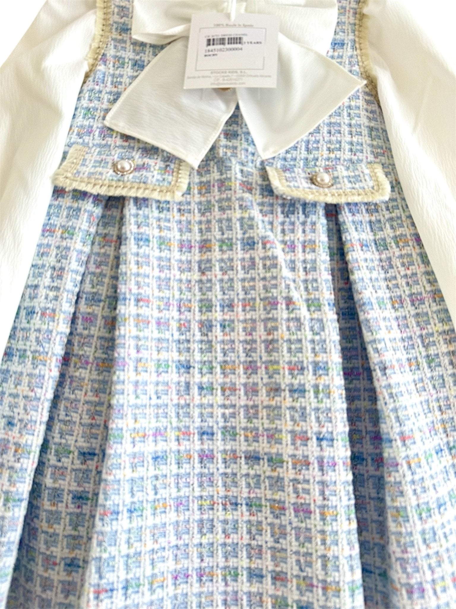 Rochy AW25 - Girl's Chanel Blue & Multi Colour Tweed Dress