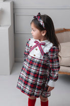 Rochy AW25 PRE - ORDER - Girl's Tartan Print Dress & Headpiece