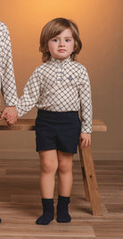 Rochy Boys Navy & Cream Geometric Outfit | AW26 PRE-ORDER