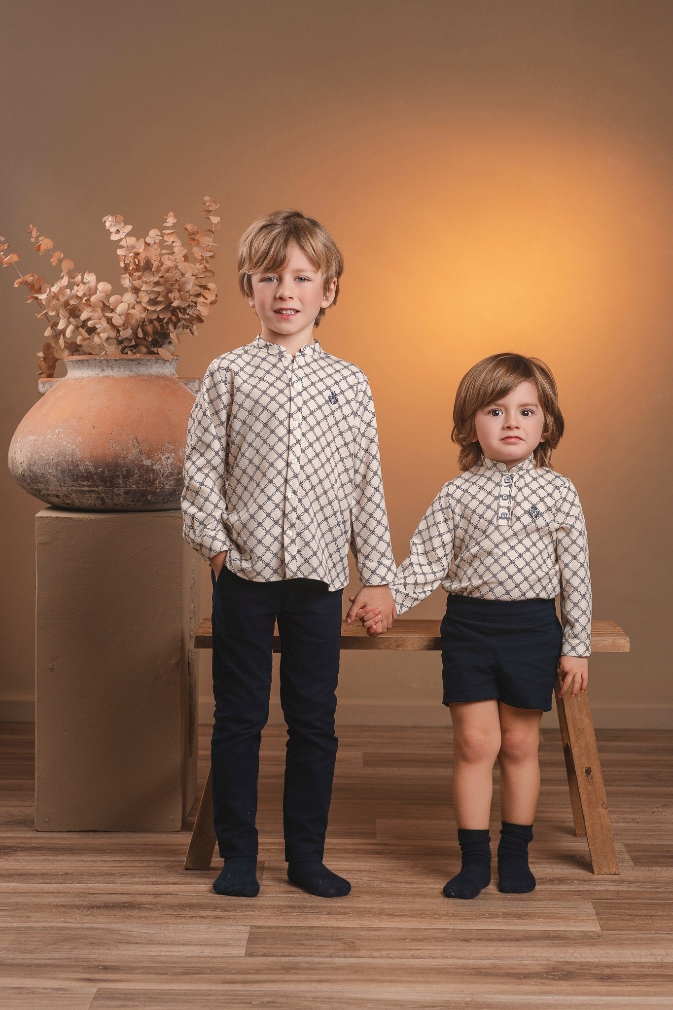 Rochy Boys Navy & Cream Geometric Outfit | AW26 PRE-ORDER