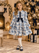 Rochy Girls Blue Toile Print Dress | AW26