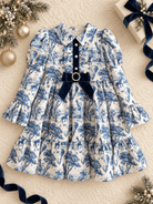 Rochy Girls Blue Toile Print Dress | AW26