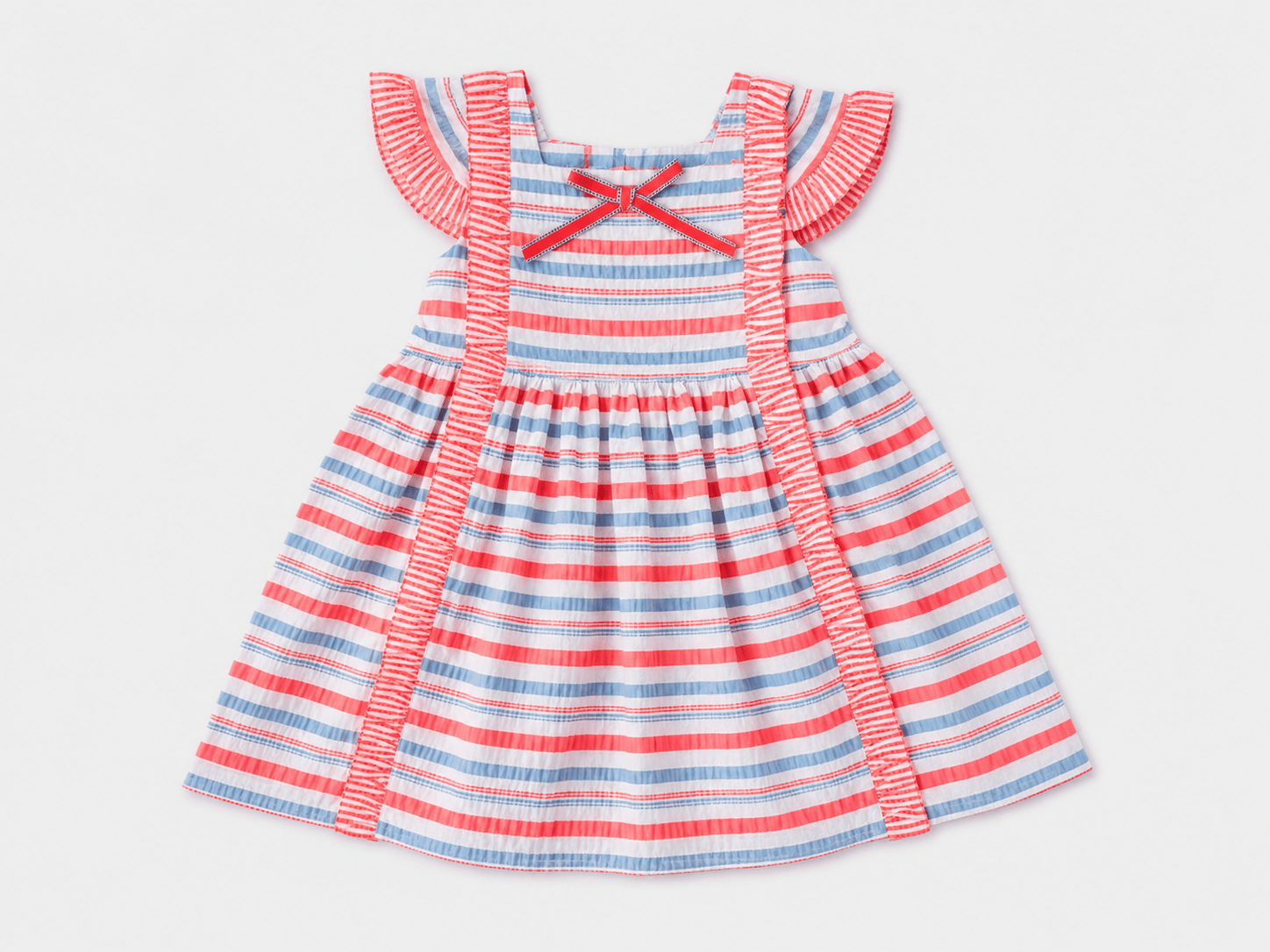Rochy Girls Fluor Neon Multi Coloured Dress - SS26