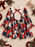 Rochy Girls Gold Collection Red Print Dress | AW26