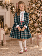 Rochy Girls Green Tweed London Collection Dress | AW26
