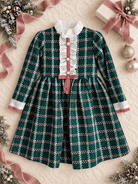 Rochy Girls Green Tweed London Collection Dress | AW26