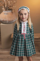Rochy Girls Green Tweed London Collection Dress | AW26 PRE-ORDER