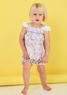 Rochy SS24 - Baby Girls Diamond Multi Coloured Bloomer Set - Mariposa Children's Boutique