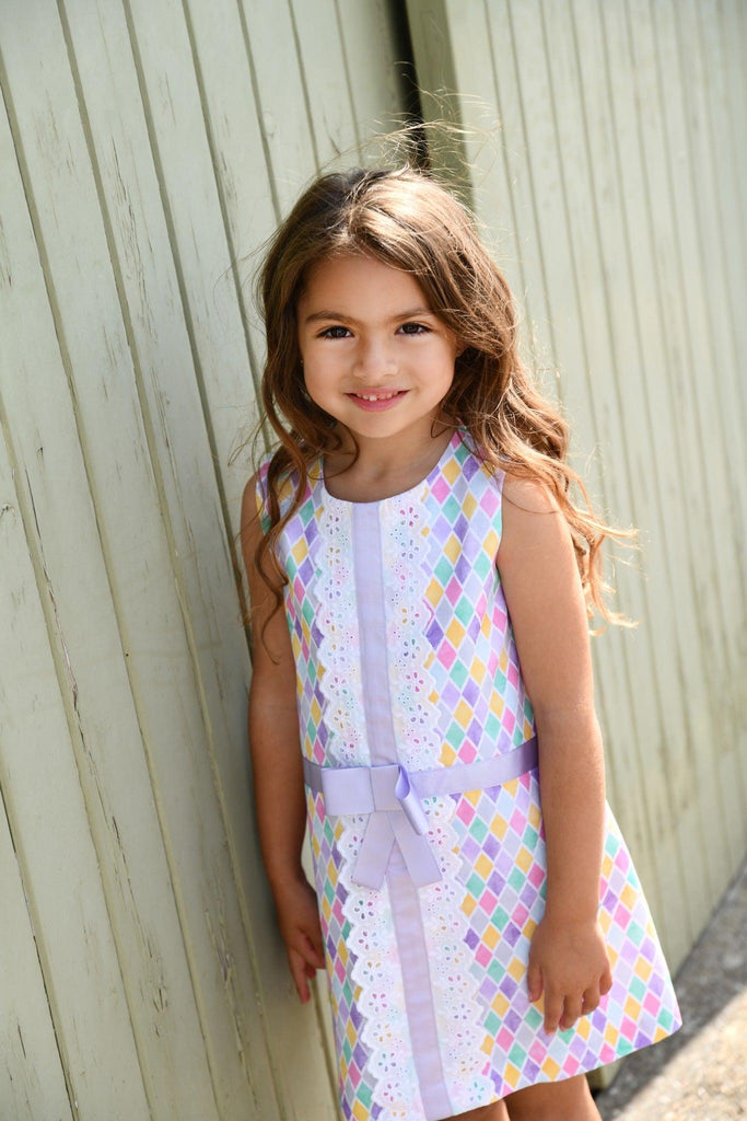 Rochy SS24 - Girls Diamond Multi Coloured Summer Dress - Mariposa Children's Boutique
