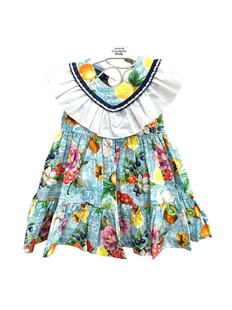 Rochy SS24 - Girls Floral Print & Lemons Dress - Mariposa Children's Boutique