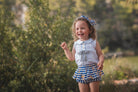Rochy SS26 PRE - ORDER - Baby Girls Marine 2pc Blouse & Skorts Set