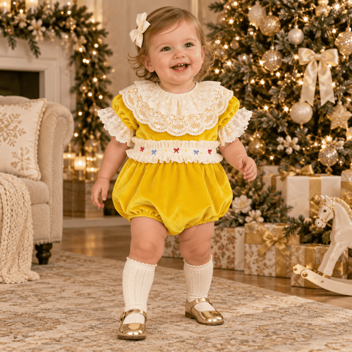 Sal & Pimenta Golden Romper for Babies. 