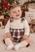 Sal & Pimenta Baby Tartan Christmas Romper 3M | Clearance Sale
