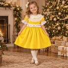 Girls Sal & Pimenta Golden Smocked Dress
