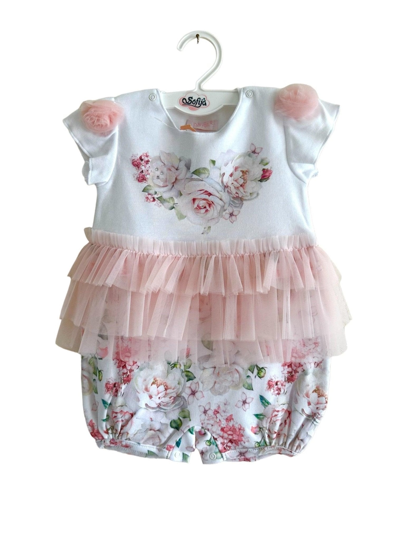 Sofija - Baby Girls POLA Shorty Babygrow - Mariposa Children's Boutique